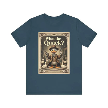 Blue T-shirt featuring Cartoon Duck Detective graphic with humorous design
