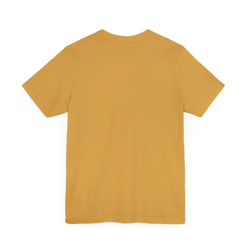 Mustard-colored Cat Whisperer Unisex Short Sleeve Tee displayed on a neutral background
