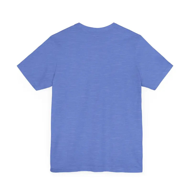 Blue short-sleeved Cat Whisperer Unisex Tee showcased for casual wear