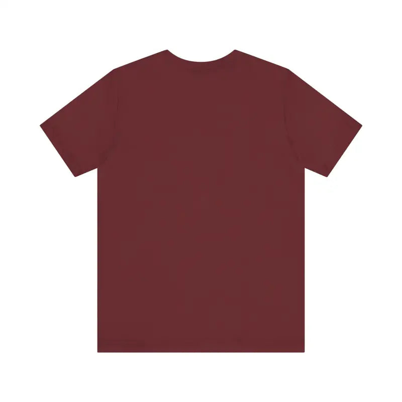 Maroon Cat Whisperer Unisex Short Sleeve Tee displayed on a neutral background