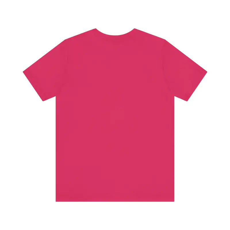 Pink Cat Whisperer Unisex Short Sleeve Tee displayed on a plain background