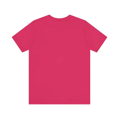 Pink Cat Whisperer Unisex Short Sleeve Tee displayed on a plain background
