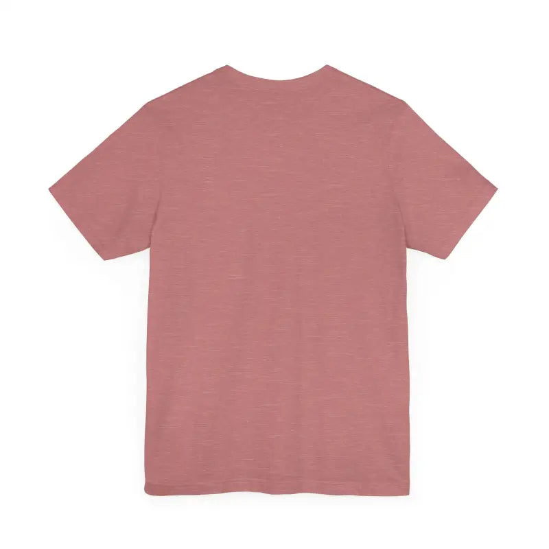 Rose-colored short-sleeved t-shirt featuring Cat Whisperer design for unisex wear