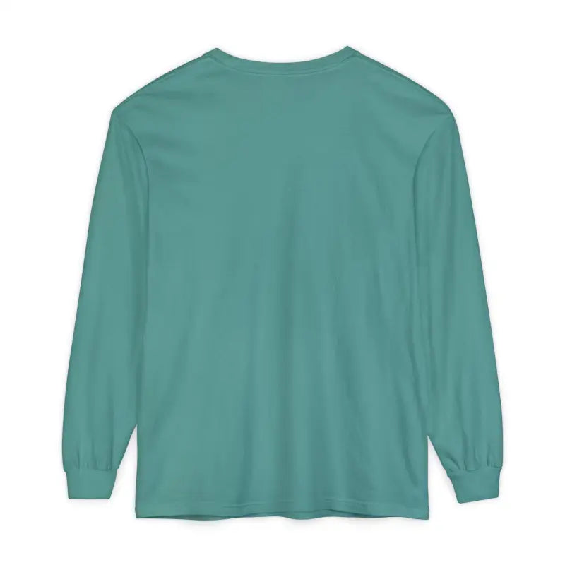 Turquoise long-sleeved Christmas Filthy Duck shirt for stylish holiday attire