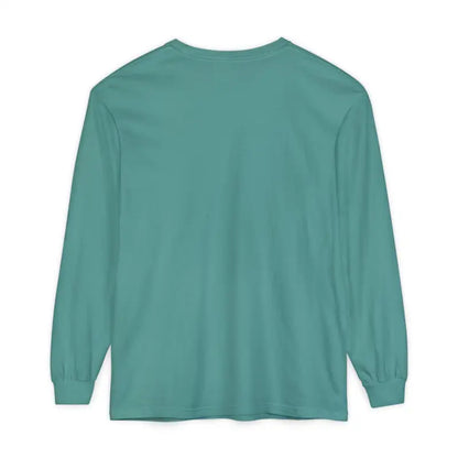 Turquoise long-sleeved Christmas Filthy Duck shirt for stylish holiday attire