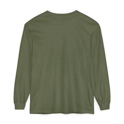 Olive green long-sleeved shirt from Christmas Filthy Duck collection for stylish wear