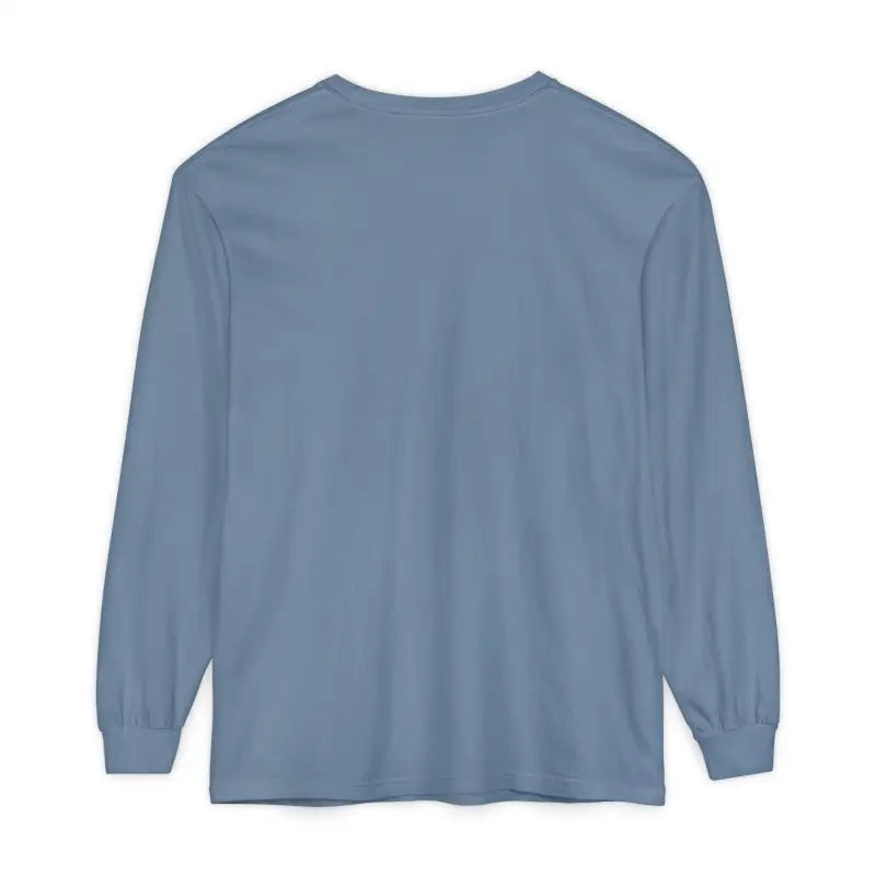 Blue long-sleeved Christmas Filthy Duck shirt for festive holiday attire
