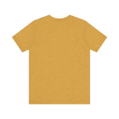 Mustard-colored Coffee Lover Tee Unisex Jersey T Shirt displayed on a neutral background