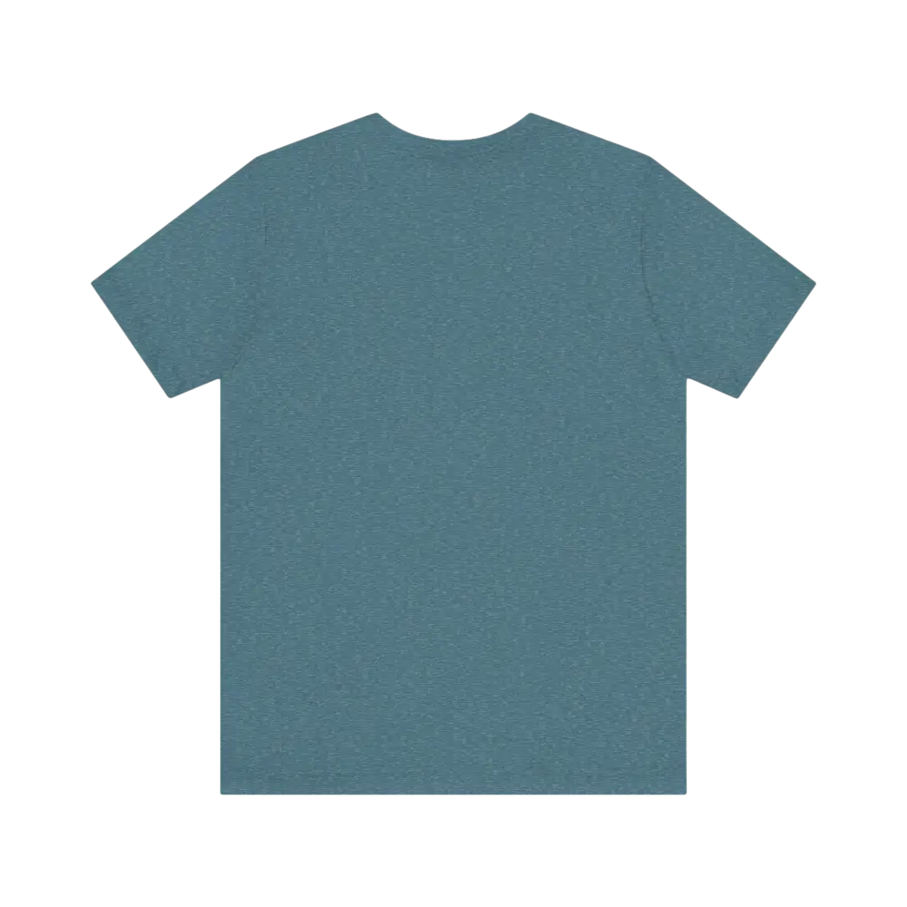 Blue short-sleeved Coffee Lover Tee Unisex Jersey T Shirt displayed on a neutral background