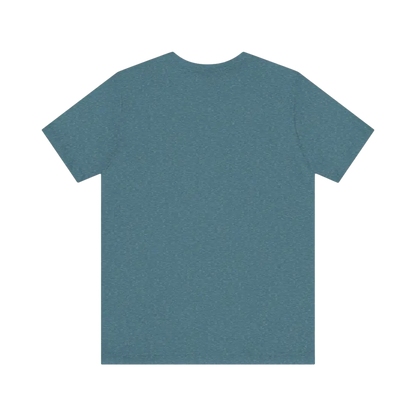 Blue short-sleeved Coffee Lover Tee Unisex Jersey T Shirt displayed on a neutral background