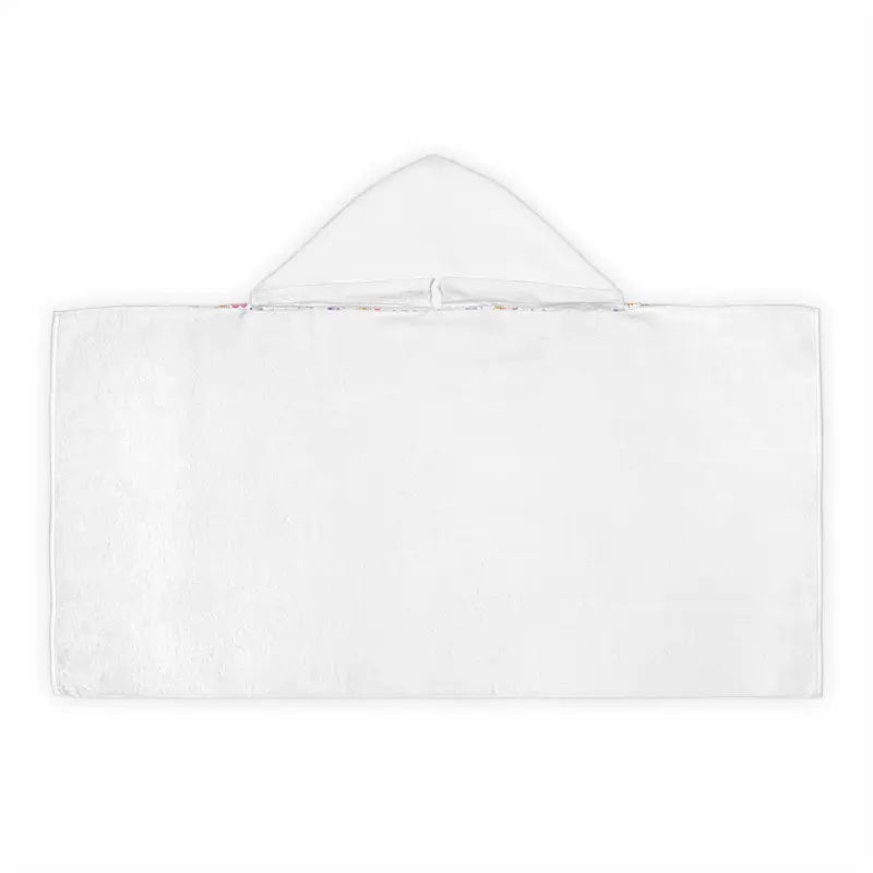 White hooded poncho towel designed for kids in Colorful Youth Hooded Towel collection