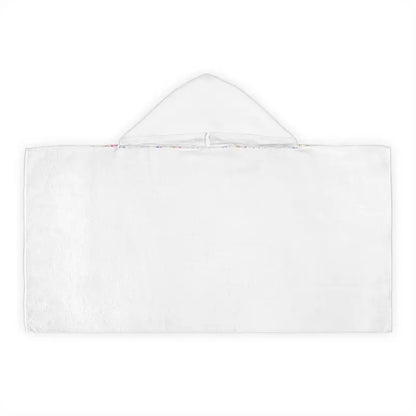 White hooded poncho towel designed for kids in Colorful Youth Hooded Towel collection