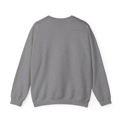 Gray crewneck sweatshirt featuring Construction Vehicle design and I Love My Hoe backhoe joke