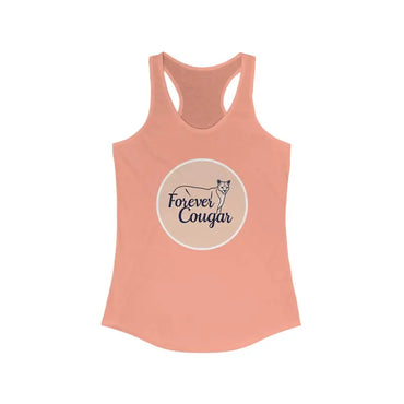 Peach-colored racerback tank top from Cougar for active lifestyle enthusiasts