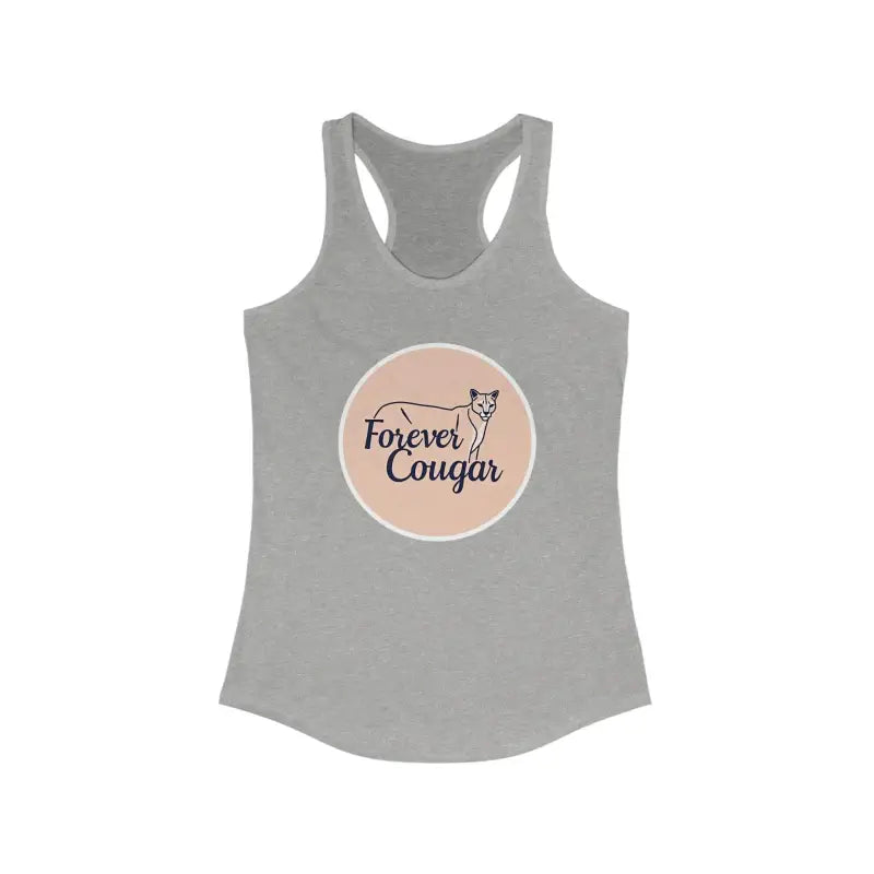 Gray racerback tank top from Cougar for women’s active lifestyle apparel