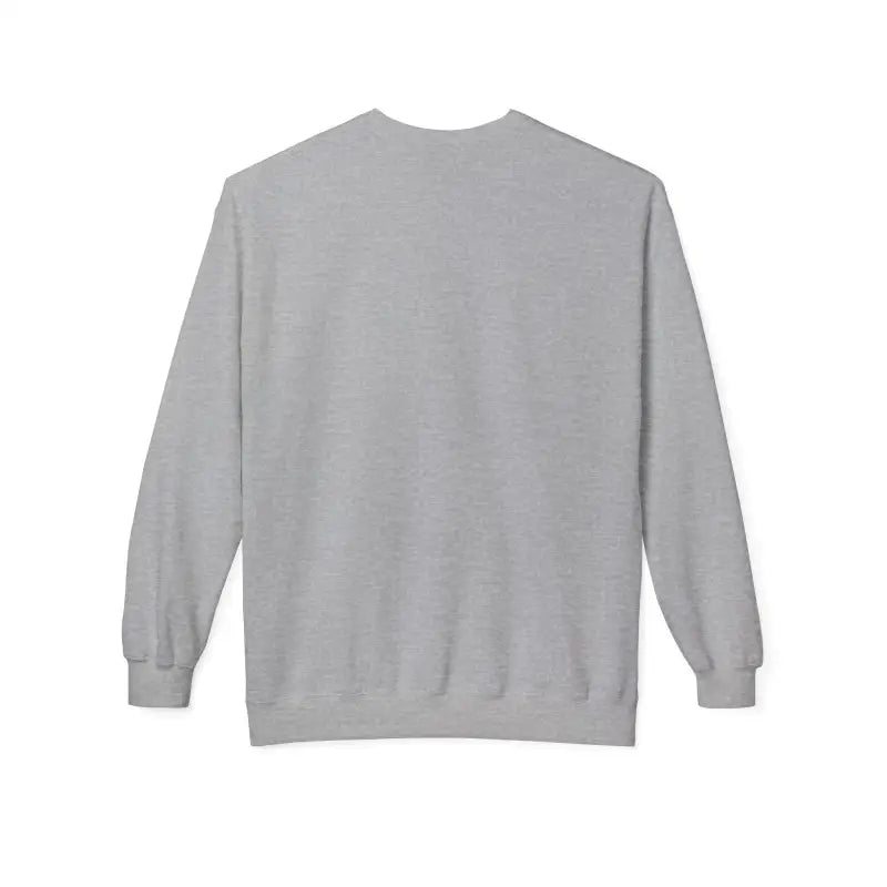 Gray long-sleeved unisex crewneck Cozy Block Island Lighthouse Sweatshirt