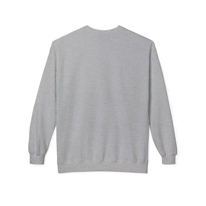 Gray long-sleeved unisex crewneck Cozy Block Island Lighthouse Sweatshirt