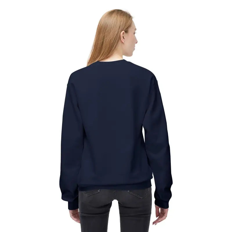 Navy blue Cozy Block Island Lighthouse Sweatshirt for unisex casual wear