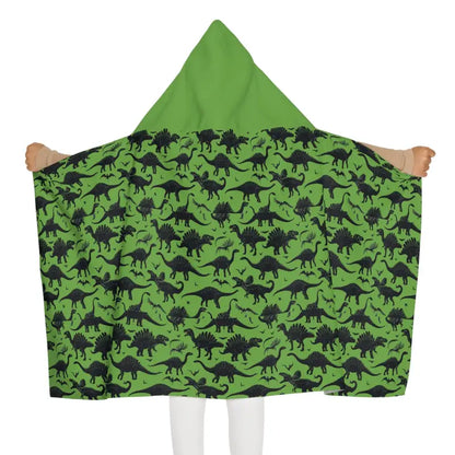Green hooded dinosaur towel for kids in Dino Dinosaur Youth Bathing Accessories