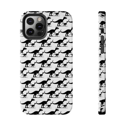 Dinosaur-patterned phone case for iPhone and Samsung, stylish and protective accessory