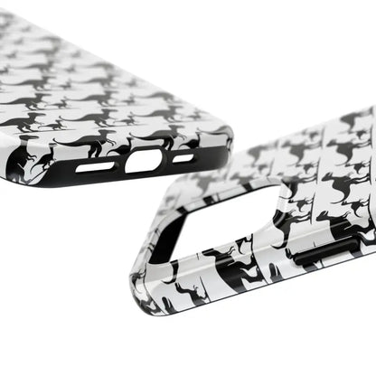 Dinosaur-patterned phone cases for iPhone and Samsung, showcasing fun and unique designs
