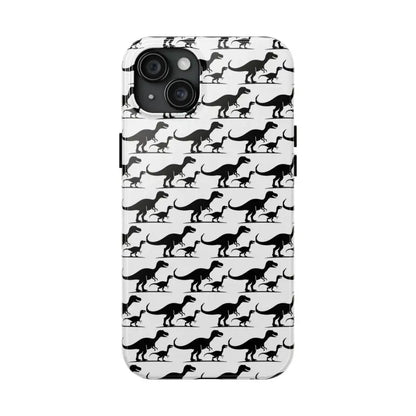 Dinosaur-patterned phone case designed for iPhone and Samsung smartphones