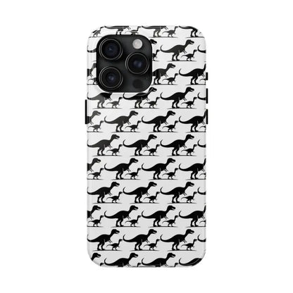 Dinosaur-patterned phone case for iPhone and Samsung, perfect for dinosaur enthusiasts