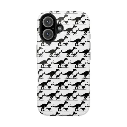 Dinosaur-patterned phone case designed for iPhone and Samsung devices