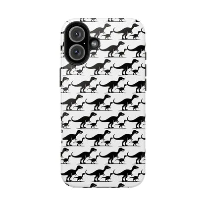 Dinosaur-patterned phone case for iPhone and Samsung, stylish and protective design