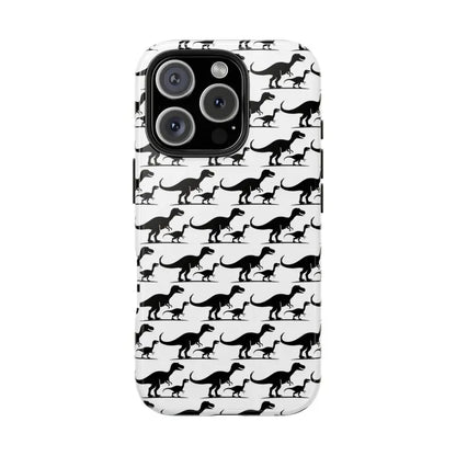 Dinosaur-patterned phone case designed for iPhone and Samsung devices