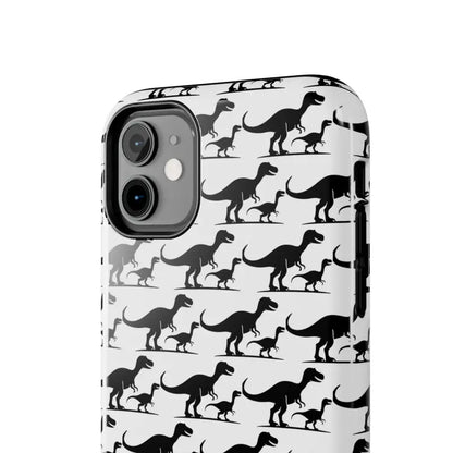 Dinosaur-patterned phone case for iPhone and Samsung, stylish and unique design
