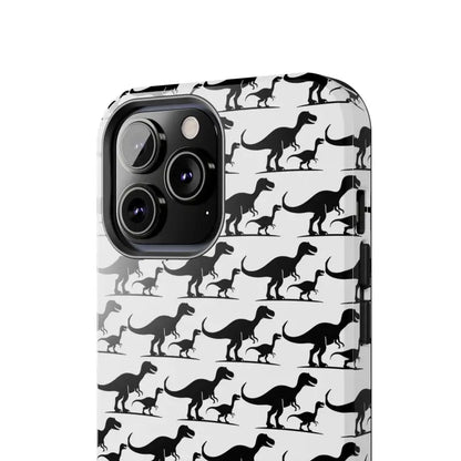 Dinosaur-patterned phone case for iPhone and Samsung, stylish and protective design