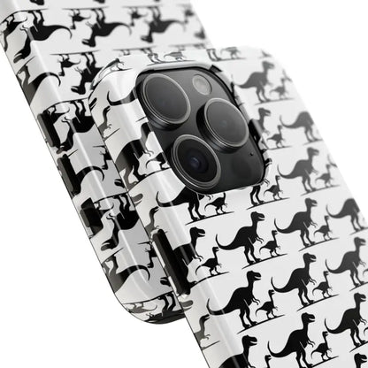 Dinosaur-patterned phone case for iPhone and Samsung, stylish and protective accessory