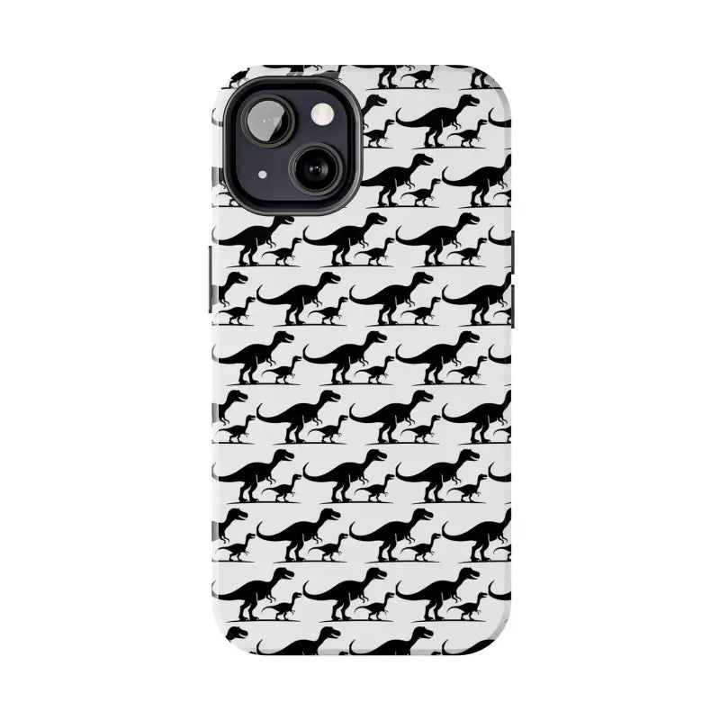 Dinosaur-patterned phone case designed for iPhone and Samsung devices