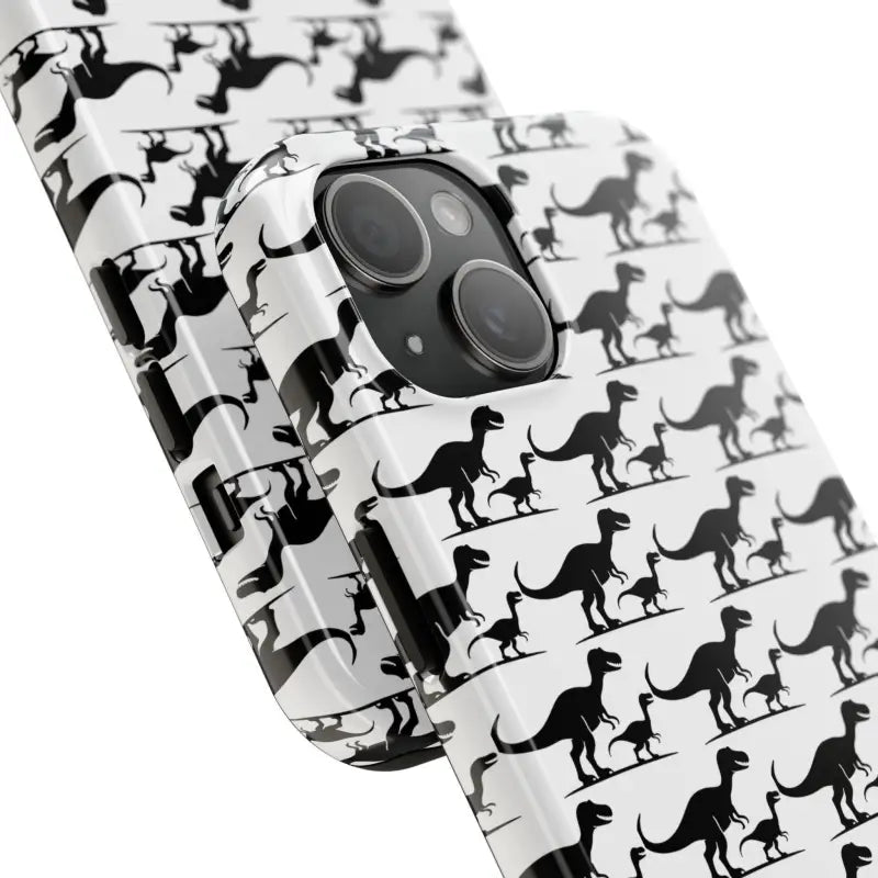 Dinosaur-patterned phone case designed for iPhone and Samsung devices