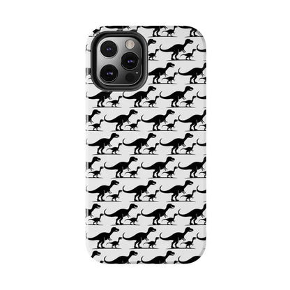 Dinosaur-patterned phone case designed for iPhone and Samsung devices
