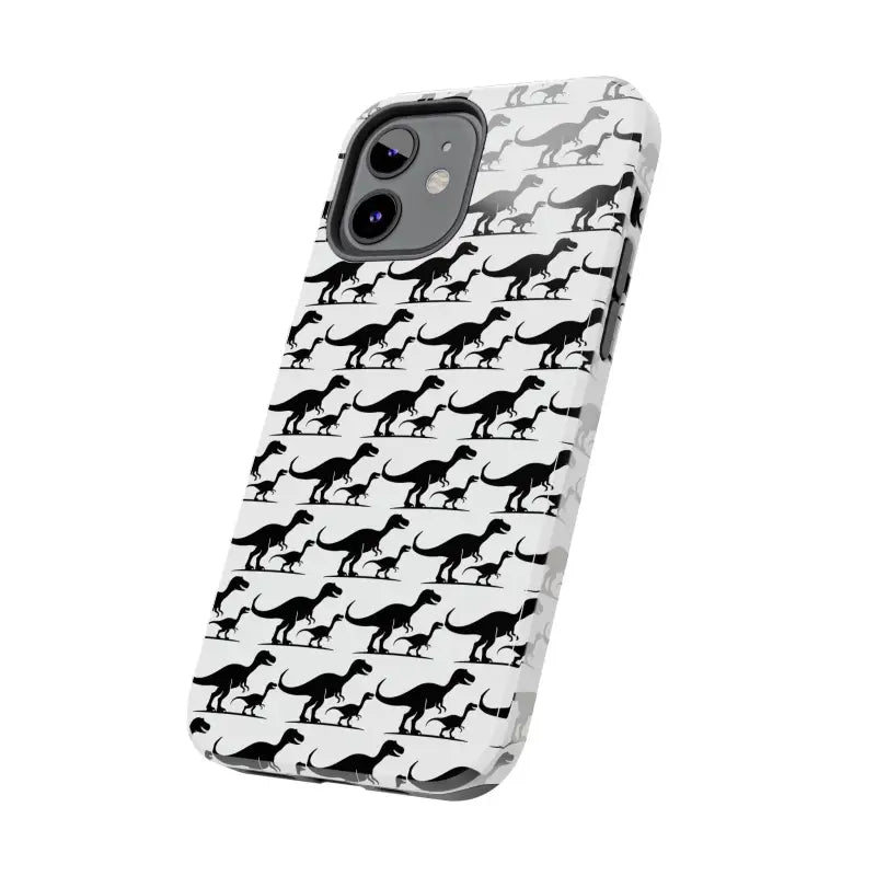 Dinosaur-patterned phone case designed for iPhone and Samsung devices
