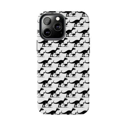 Dinosaur-patterned phone case for iPhone and Samsung, stylish and durable accessory