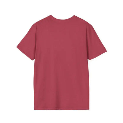 Maroon short-sleeved t-shirt featuring Don’t Be A Dumb Bass graphic design