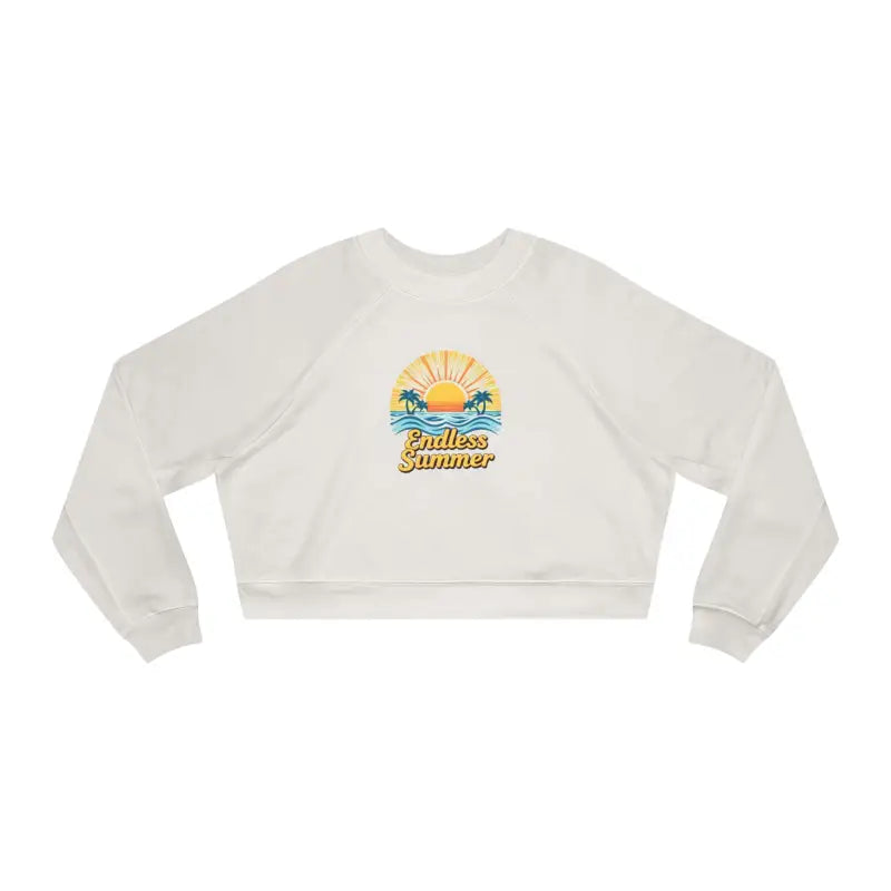 Endless Summer Cropped Sweatshirt for Women in white, stylish and comfortable design