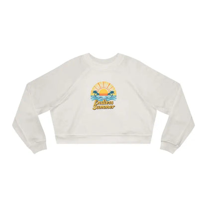 Endless Summer Cropped Sweatshirt for Women in white, stylish and comfortable design