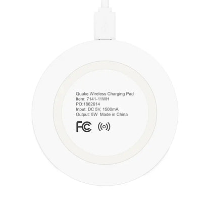 White Even Keel Signature Quake Wireless Charging Pad 5W for convenient charging