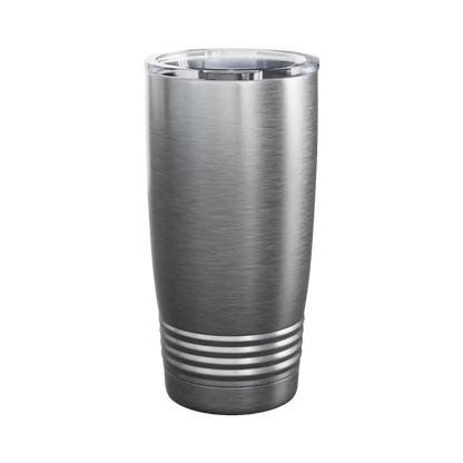 Even Keel Signature Ringneck 20oz Stainless Steel Tumbler with lid displayed