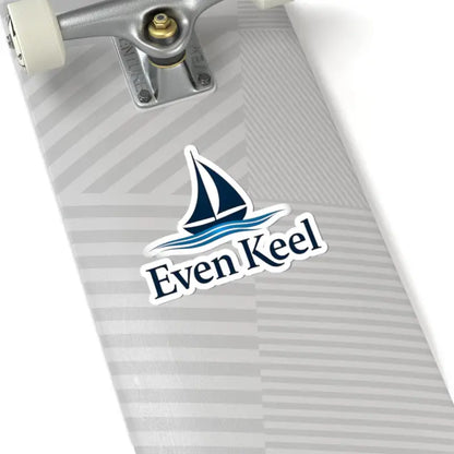 Even Keel Signature Sailboat Logo Sticker design featuring a sailboat illustration