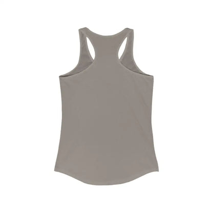 Gray racerback tank top from Even Keel for women’s active lifestyle wear