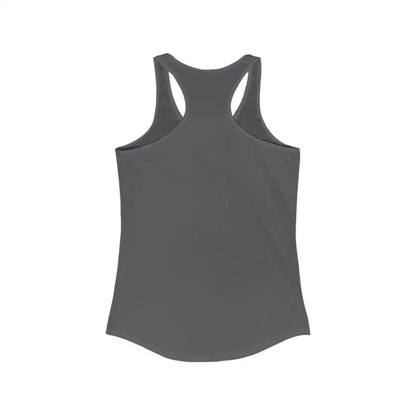 Gray racerback tank top from Even Keel Women’s Ideal collection for active lifestyle
