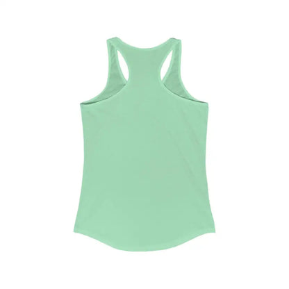 Mint green racerback tank top from Even Keel for active women’s lifestyle