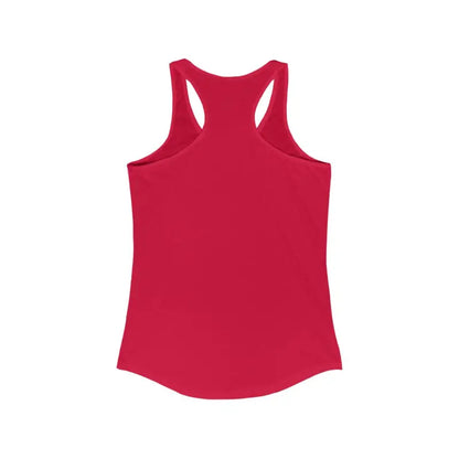 Red racerback tank top from Even Keel, ideal for active women’s lifestyles