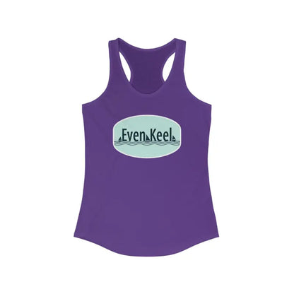 Purple Even Keel Women’s Ideal Racerback Tank Top for active lifestyle pursuits