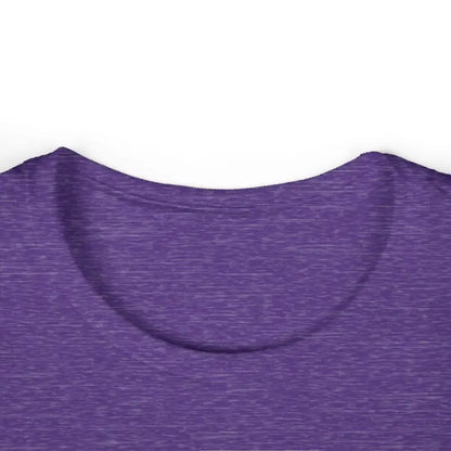 Purple heathered crew neck in Family Tee Womens Softstyle Casual T Shirt collection